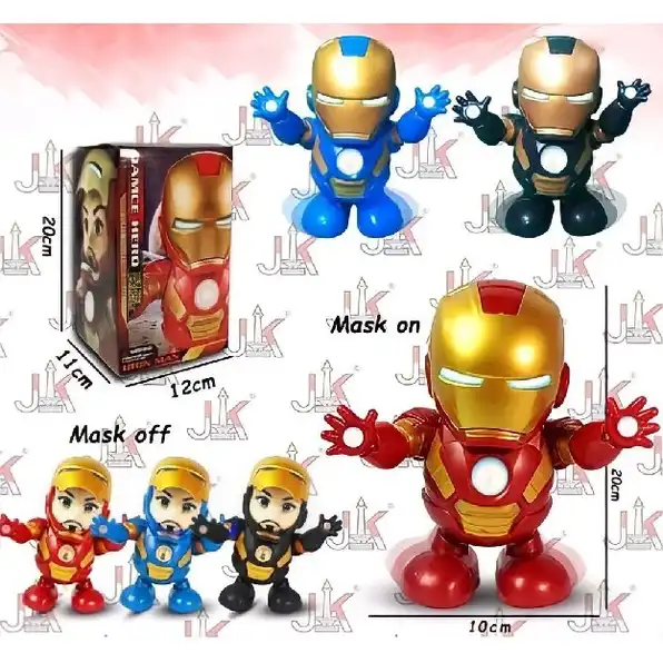 Mainan Anak Dancing Robot Dance SuperHero Ironman TikTok SNI