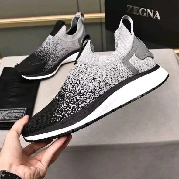 Sepatu slip on pria ermenegildo zegna