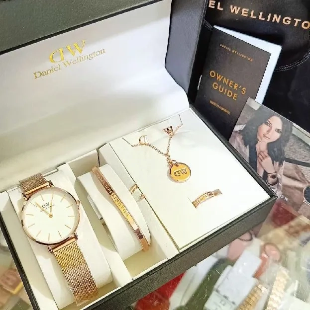 Ready!Jam tangan Daniel Wellington SET Wanita Tali rantai pasir