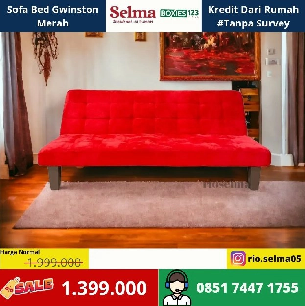 Sofa Bed Gwinston Merah 