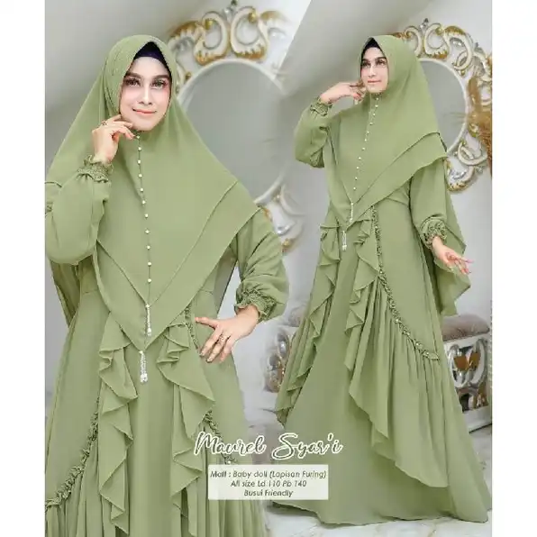 GAMIS SYARI MUSLIMAH CERUTY FULL 