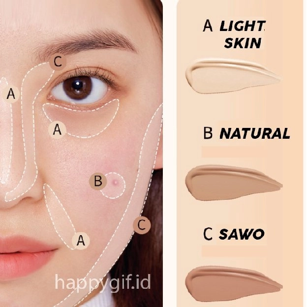 Concealer 3 in 1 Contour Corrector Natural Light Skin Color