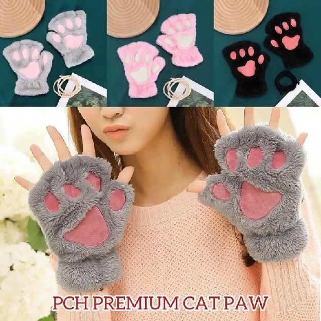 PCH PAW KUCING COSPLAY / CAT PAW / SARUNG TANGAN KUCING NEKOMIMI winter neko fingerless