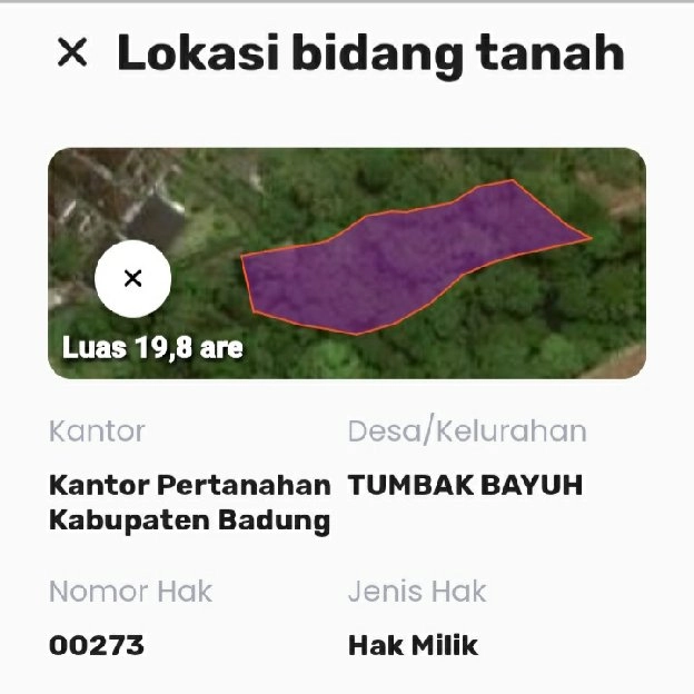 Dijual 19,8 are, Jl. Gn. Sari Depan Kantor Desa Tumbak Bayuh Pererenan Mengwi