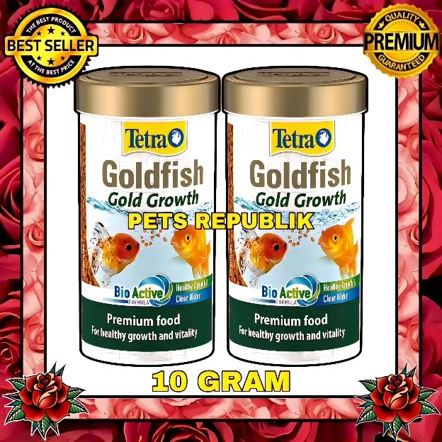 MAKANAN IKAN • PR PELET TETRA GOLDFISH GOLD GROWTH FISH FOOD 10 GRAM