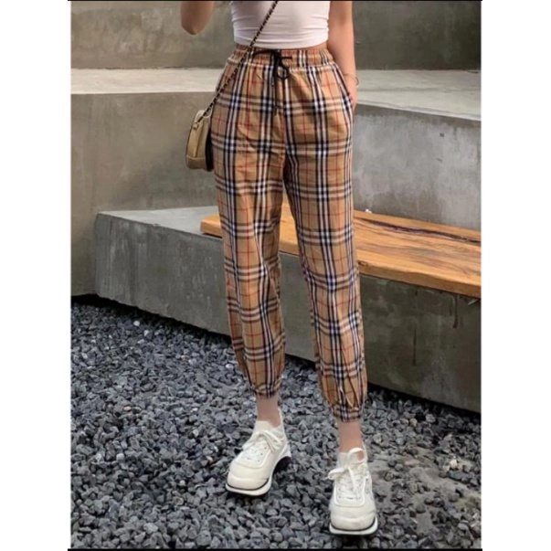 Celana panjang jogger wanita Burberry