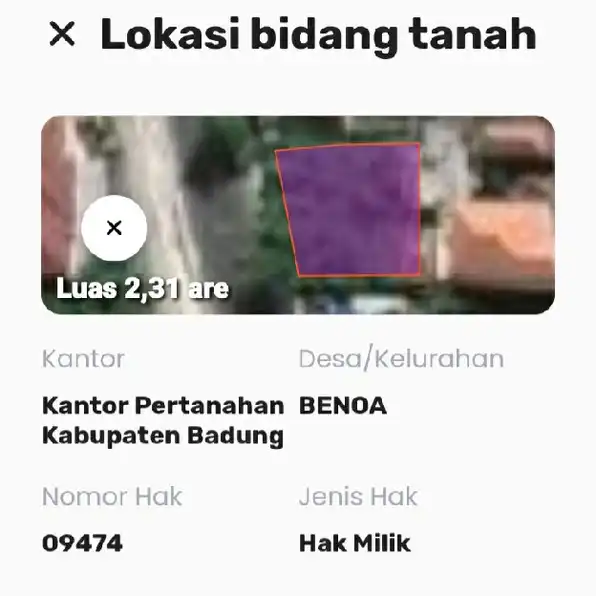 Dijual 2,31 are, Jl. Siligita Nusa Dua Benoa Kuta Selatan