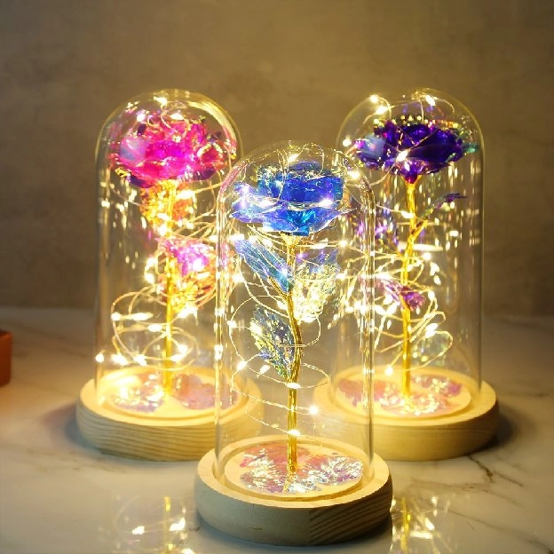 Lampu Hias LED Bunga Mawar Dekorasi Beauty And The Beast Rose | Pajangan Kado Hiasan Ruangan Kamar