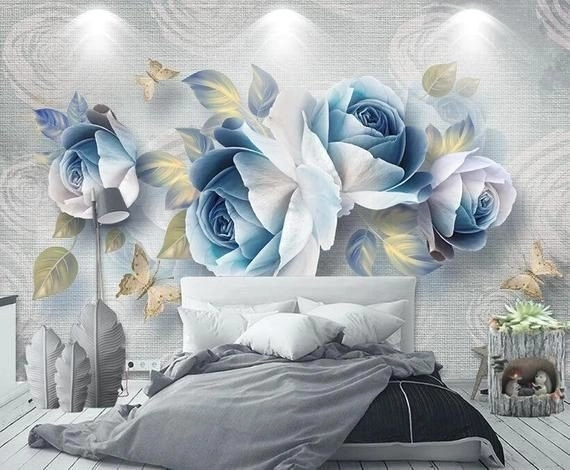 Pasang wallpaper dinding 3d custom toko jual dan pesan hordeng murah rollerblind vertikal blind