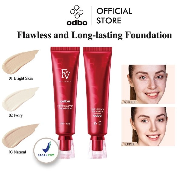 [BPOM] 𝗢𝗱𝗯𝗢 FV original Cover Foundation 30g original Perfect Magic flawless and long-lasting makeup