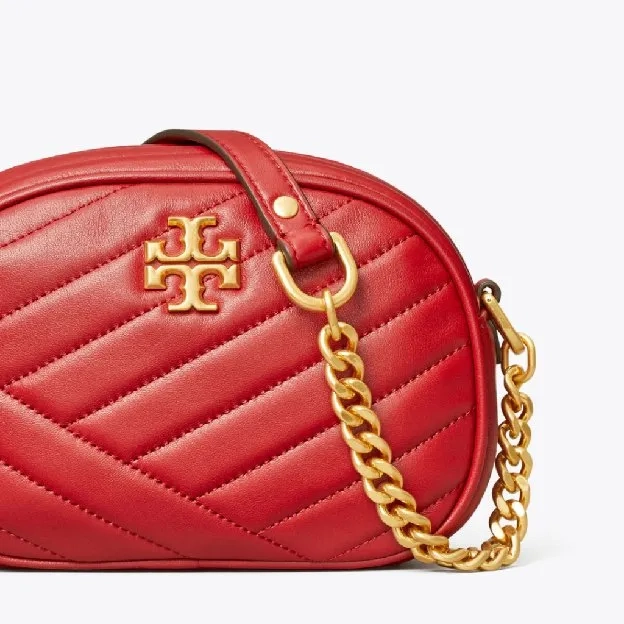 Tory Burch Kira Chevron Small Camera Bag - Red (TB 317)