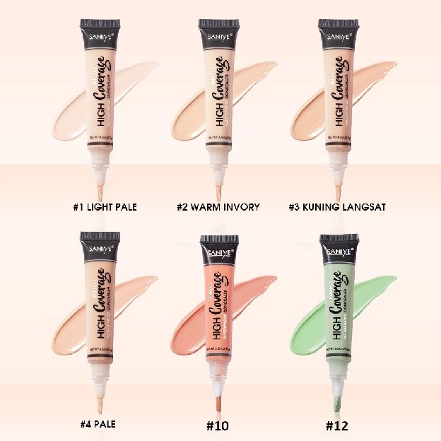 SANIYE [BPOM] Concealer Waterproof Wajah Full Coverage Color Corrector Merah Concealer Dengan R1072