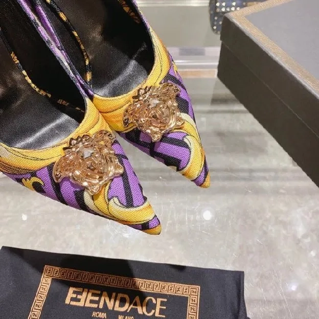 Sepatu heels wanita fendace fendi versace joint