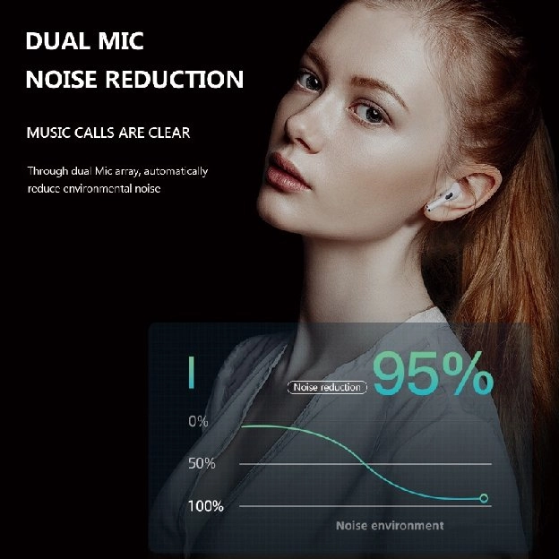 TWS Pro 4 Headset Bluetooth 5.1 True Wireless Earphone 9D HiFi Stereo Sound Volume Control With Mic 