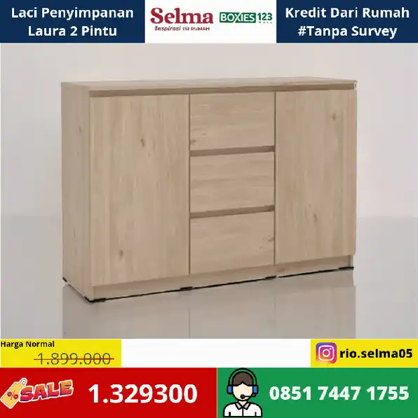 Laci Penyimpanan Laura 2 Pintu 