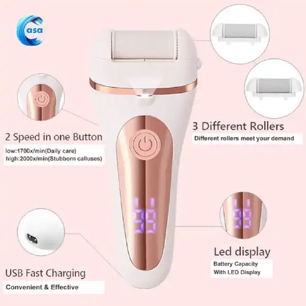 Penghalus Kaki Elektrik Untuk Menghilangkan Kulit Mati Dan Kapalan callus Remover Pedicure menicure