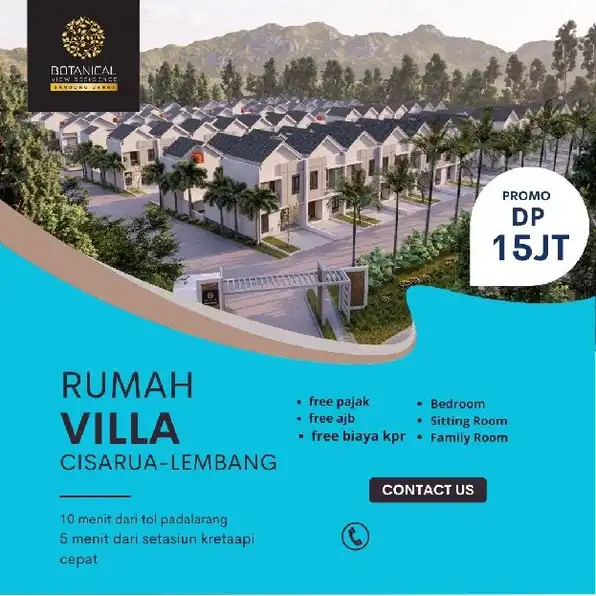 Rumah Villa 2 Lantai Ngamprah Bandung Barat (Cluster Botanical Residence) Dekat Tol Padalarang 