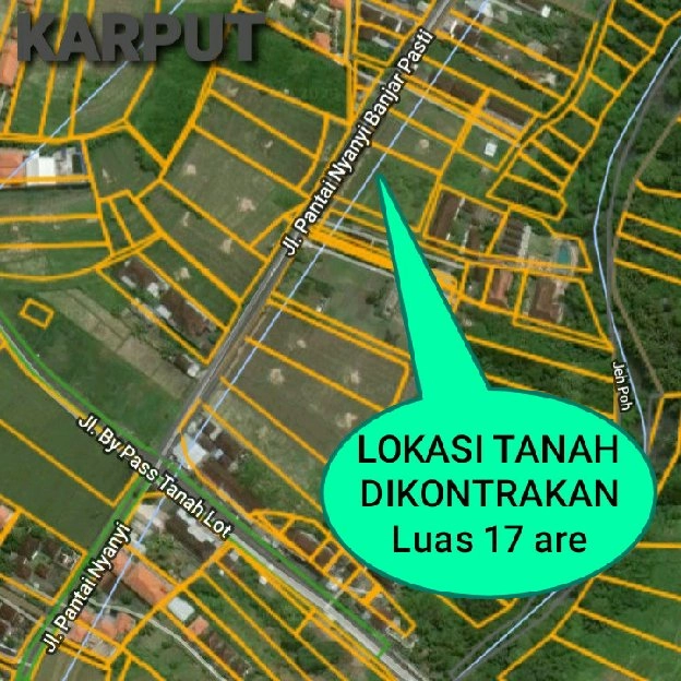 Disewakan 17 are, Jl. Pantai Nyanyi Banjar Pasti Beraban Kediri Tabanan