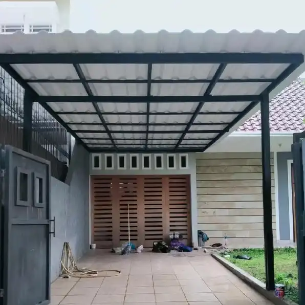 pagar minimalis dan kanopi rumah