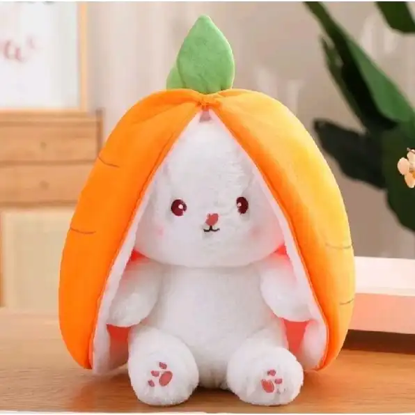 Boneka kelinci Wortel 2 IN 1 Doll Rabbit Carrot Strawberry Premium Super Halus