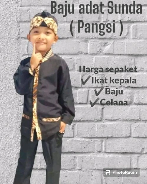 set baju adat Sunda anak umur 6-12 tahun