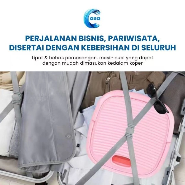 Mini Mesin Cuci Portabel Portable Washing Machine Lipat Mini Folding Mini Hemet Energi