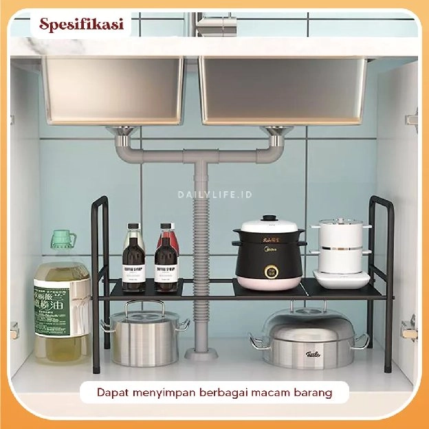 Rak Dapur Penyimpanan Flexible Serbaguna