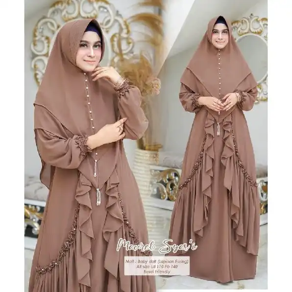 GAMIS SYARI MUSLIMAH CERUTY FULL 