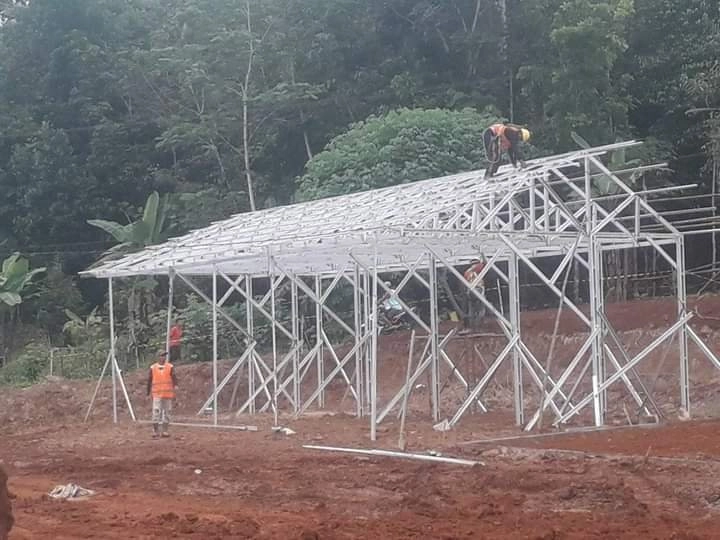 kontruksi gudang dari bajaringan 