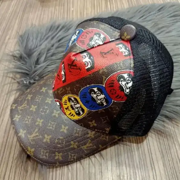 Topi LV x Daruma Monogram Jaring Topi Baseball