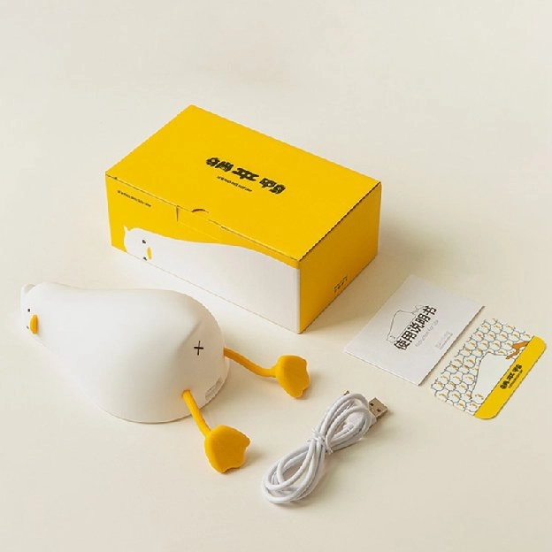 Lampu Tidur LED Bentuk Bebek Lucu Dengan Timer Dan Port USB