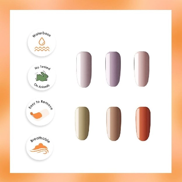 SALSA Peel Polish Kutek HALAL Nail Art Off Lupas Breathable Hijab Friendly Paket isi 3 Kaki Tangan