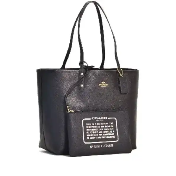 Tas Coach Reversible City Zip Tote In Signature Canvas (C36658)