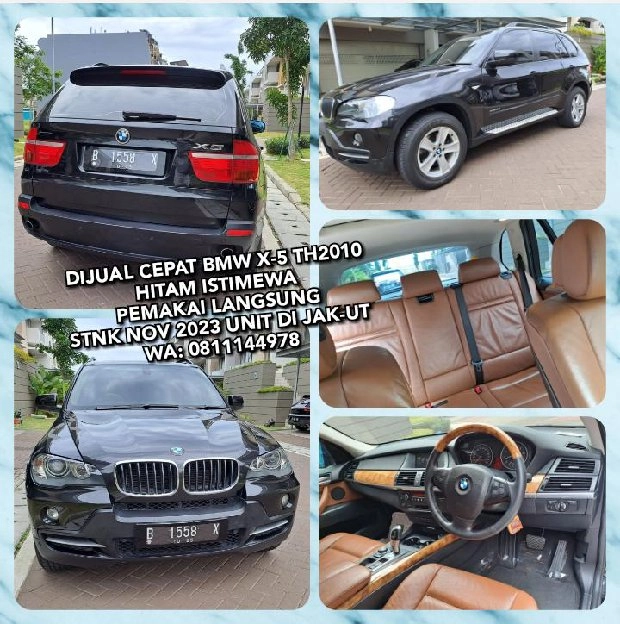 BMW X-5 TH2010 HITAM ISTIMEWA, PEMAKAI LANGSUNG, STNK NOV 2023,UNIT DI JAK-UT. WA: 0811144978