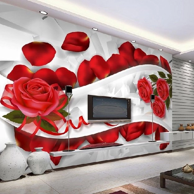 Pasang wallpaper dinding 3d custom toko jual dan pesan hordeng murah rollblind vertikal blind