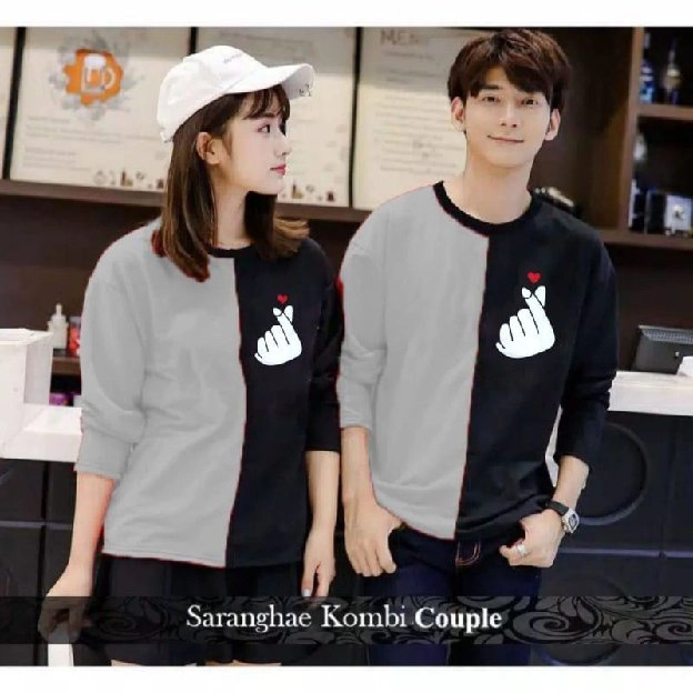 *ZF - Kaos Couple Saranghe Kombinasi*