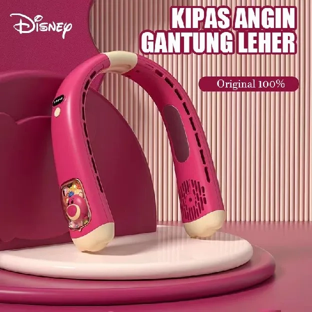 100% Original Disney Kipas Angin Gantung Leher 4000mAh Portable Neck Fan