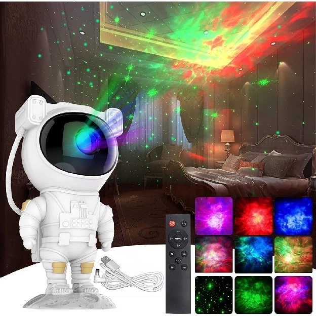Galaxy Star Projector proyektor astronot Night Light Astronaut Starry Sky Lamp Home Room proyektor a