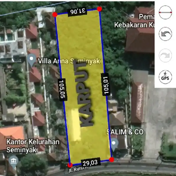 Dijual 31 are, Jl. Raya Kunti II Sunsetroad Seminyak Kuta