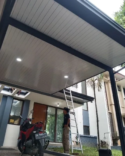 pemasangan Canopy atap alderon + plavon pvc terbaik bergaransi 100%