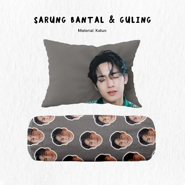 Sarung Bantal Guling Kpop Halu Full Print BTS NCT SEVENTEEN EXO