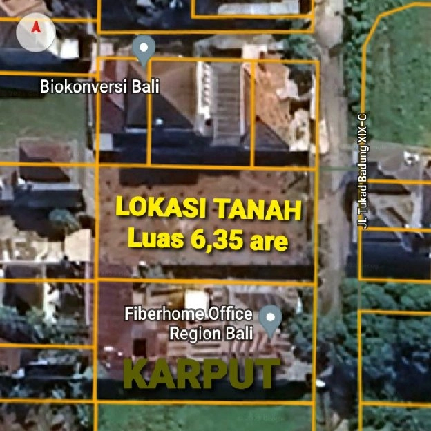 Dijual 6,35 are, Jl. Tukad Badung XIX Renon Denpasar