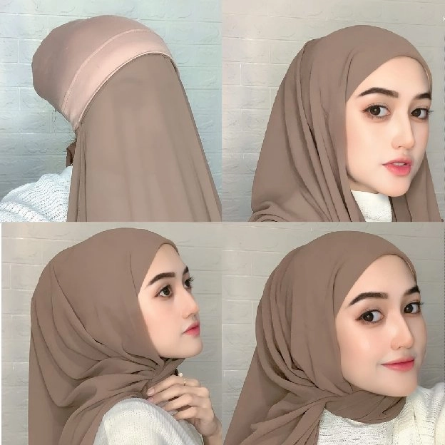 HIJAB JILBAB KERUDUNG PASHMINA INNER OVAL INSTAN