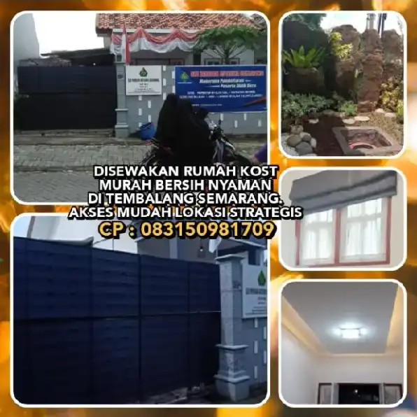 DISEWAKAN RUMAH KOST MURAH BERSIH NYAMAN DI TEMBALANG SEMARANG. AKSES MUDAH STRATEGIS.H:083150981709