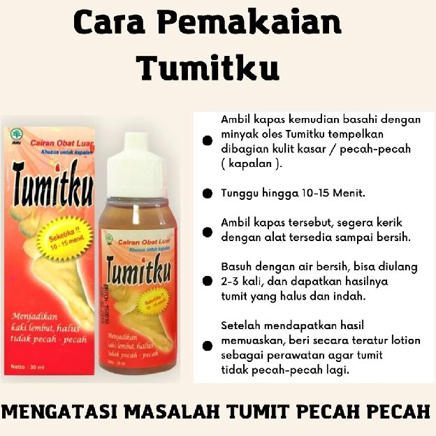 Tumitku Obat Kaki Pecah Original Bpom Tumit Pecah dan Kering Tumitku Mengatasi Kaki Pecah Pecah Dan 