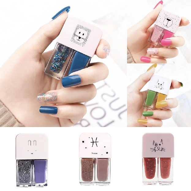 KUTEK 2 TONE CAT KUKU / NAIL POLISH / KUTEK 2IN1 NON PEEL OFF HALAL MUSLIMAH