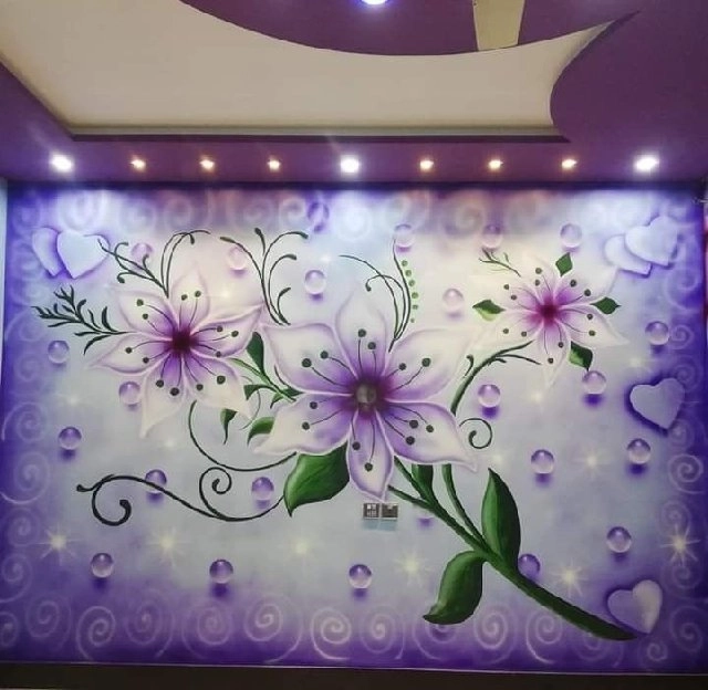 Pasang wallpaper dinding 3d custom toko jual dan pesan hordeng murah rollblind vertikal blind