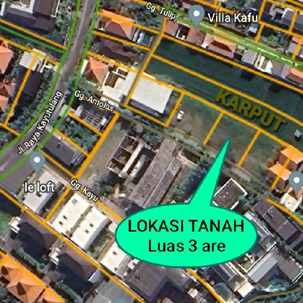 Dijual 3 are, Jl. Kayu Tulang Selatan Canggu Kuta Utara