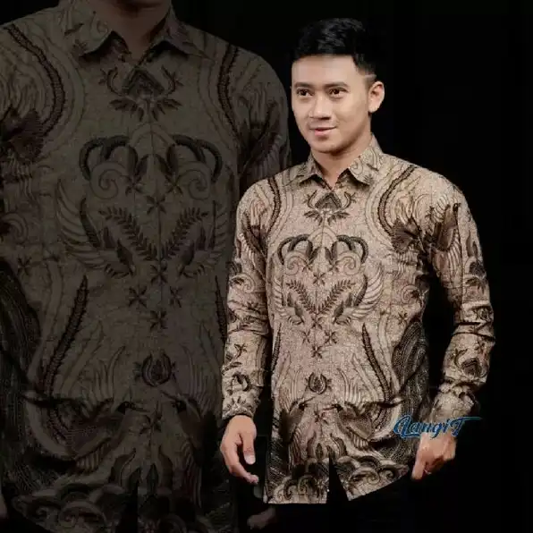 Kemeja Batik Pria Dewasa Big Size Jumbo Lengan Panjang M-10xl