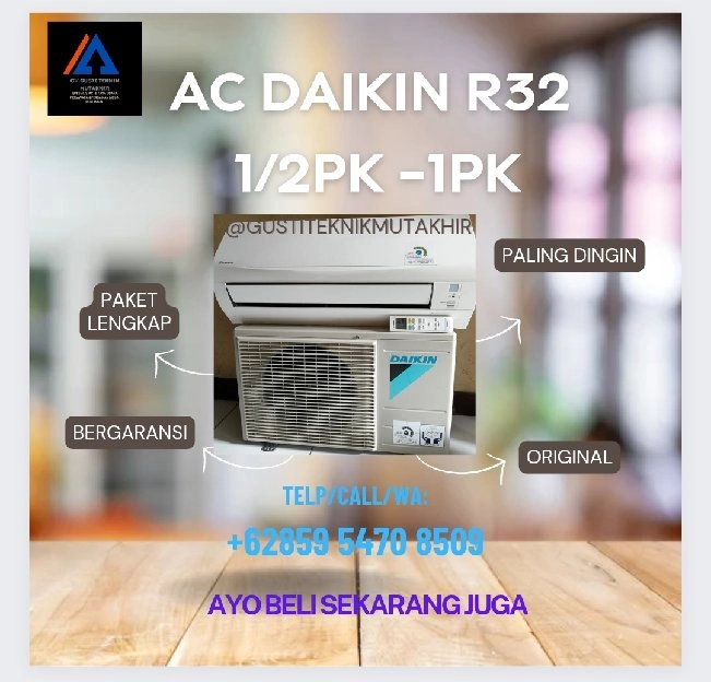 Ac daikin 1/2pk-1pk R32 plus pasang terima bergaransi Pasti Dingin